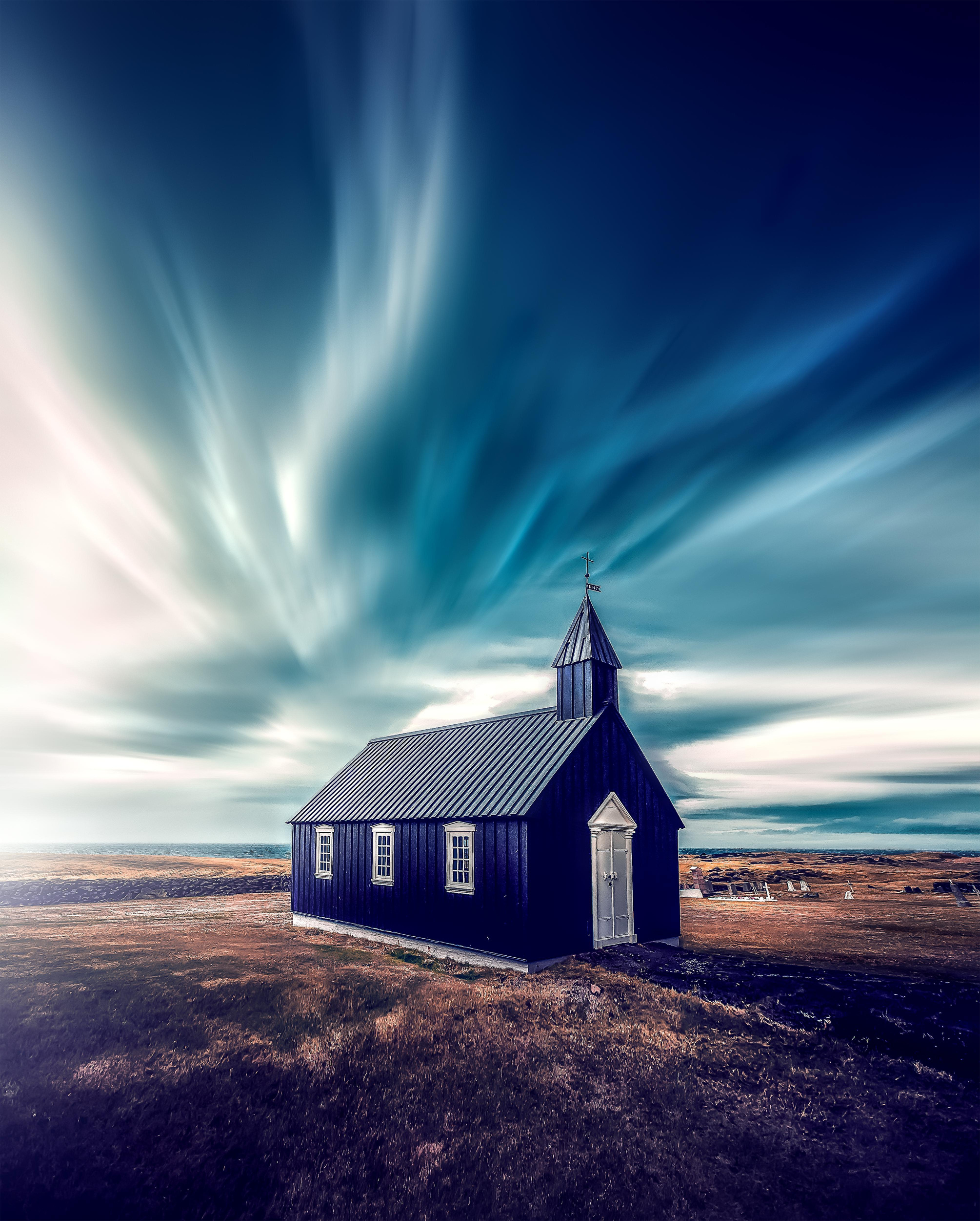 Blue And White Chapel